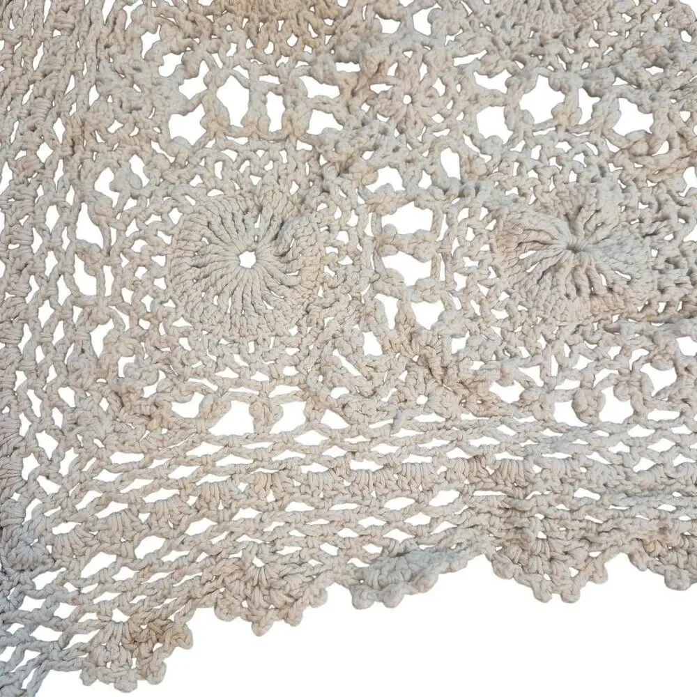 Crochet, Vintage Ivory Cotton Table Top Decor Crochet 14